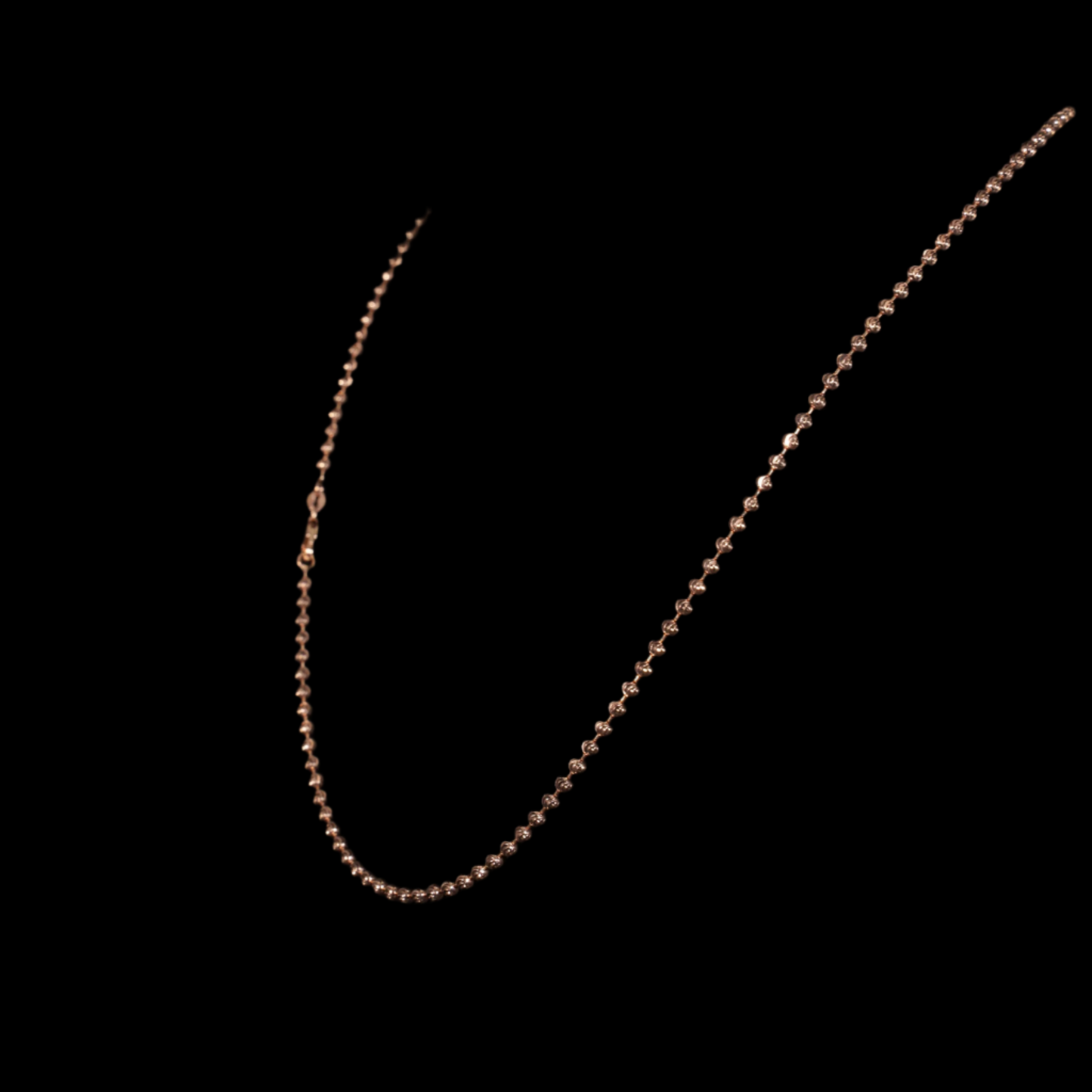14k Rose Gold Mooncut Chain