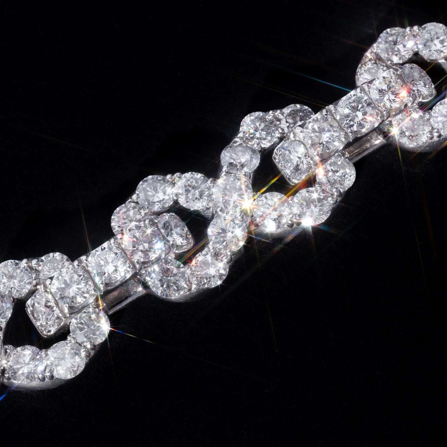 14k White Gold Infinity Chain