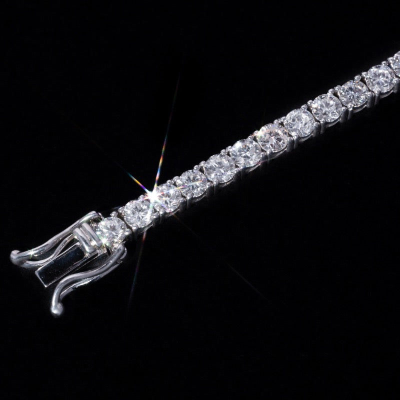 14k White Diamond Tennis Bracelet