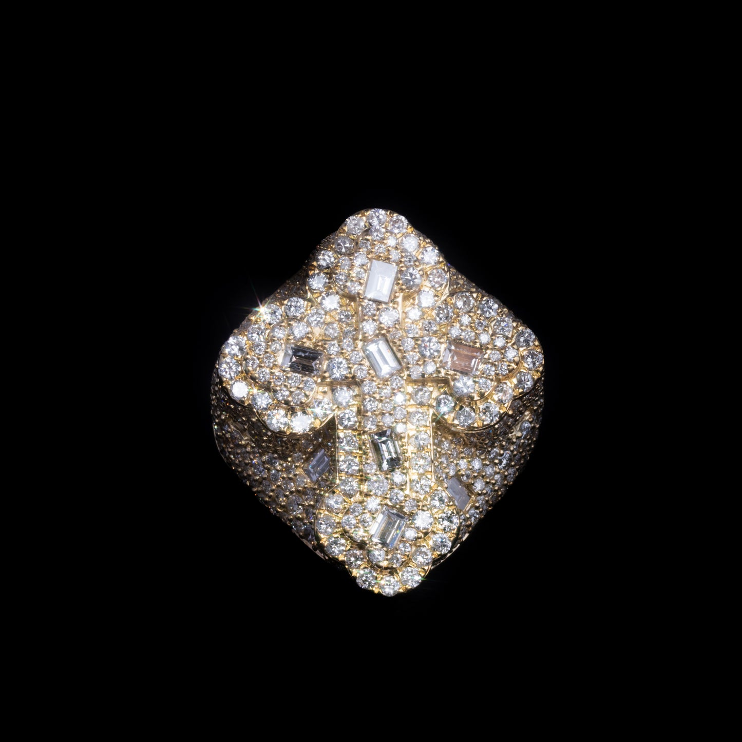10k Baguette/Rounds Cross Ring