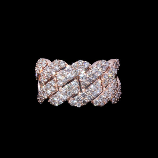 10k Rose Gold Diamond Cuban Link