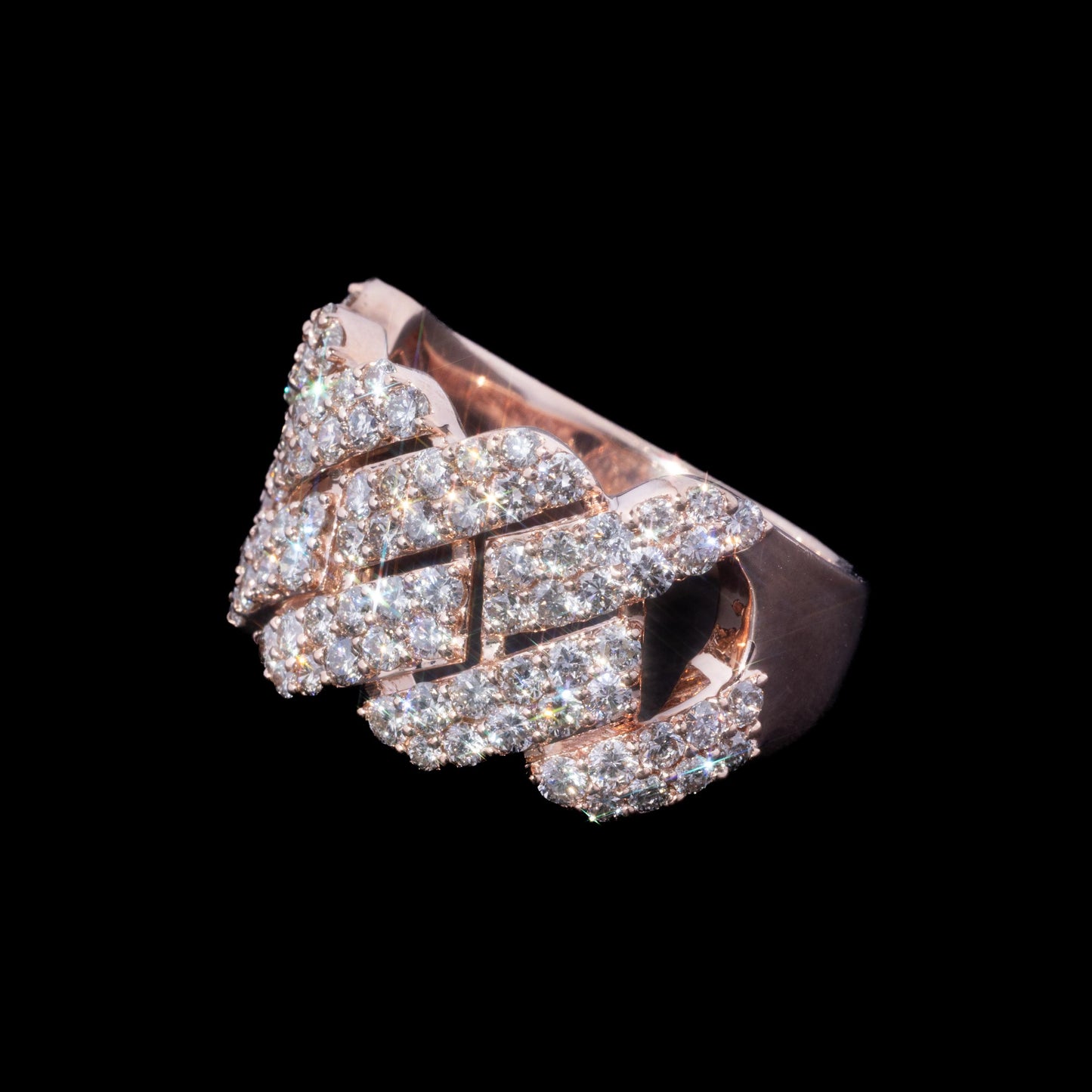 10k Rose Gold Diamond Cuban Link