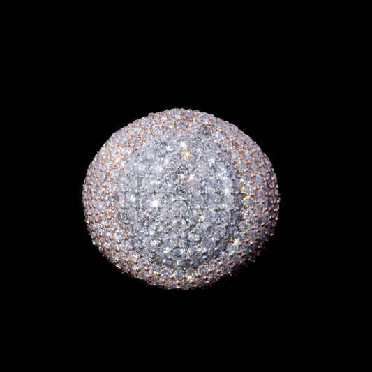 10k Rose/White Gold Jumbo Diamond Ring