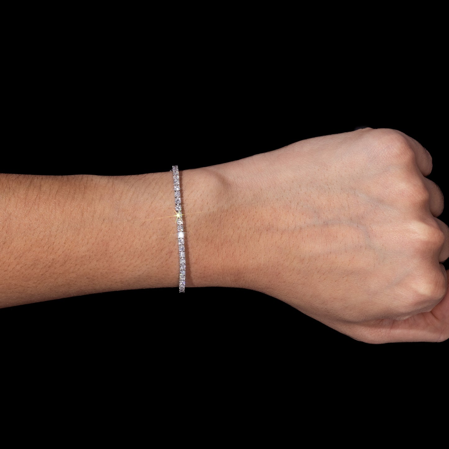 14k White Diamond Tennis Bracelet