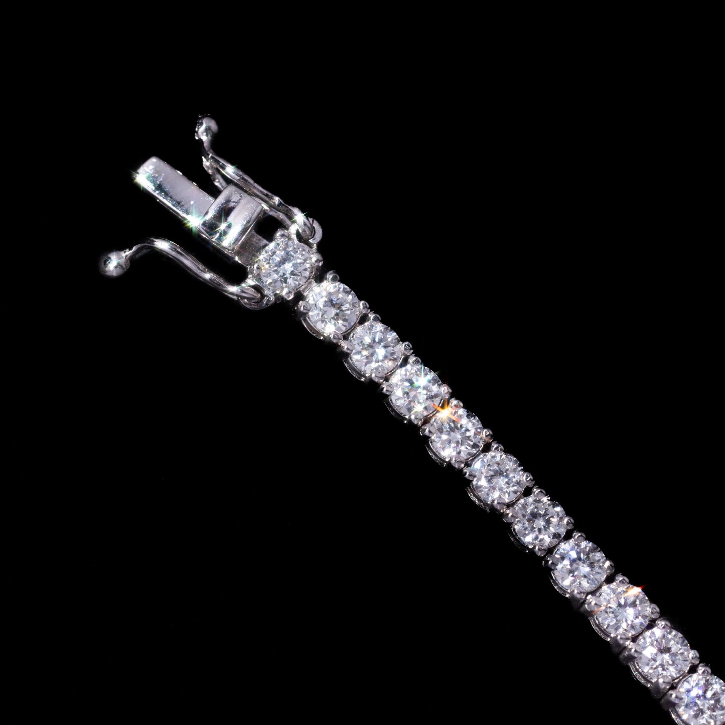 14k White Diamond Tennis Bracelet
