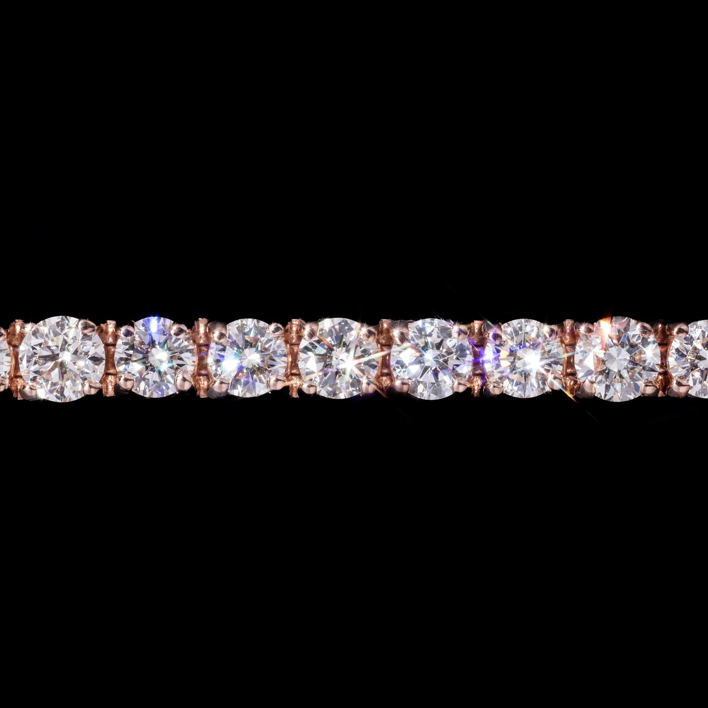 14k Rose Diamond Tennis Bracelet