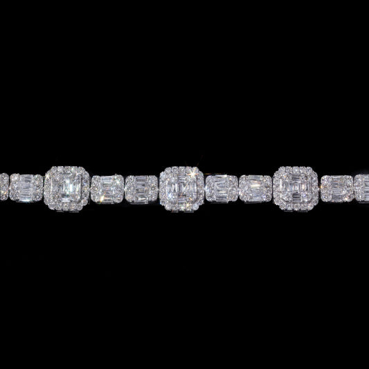 10k Baguette Diamond Tennis Bracelet