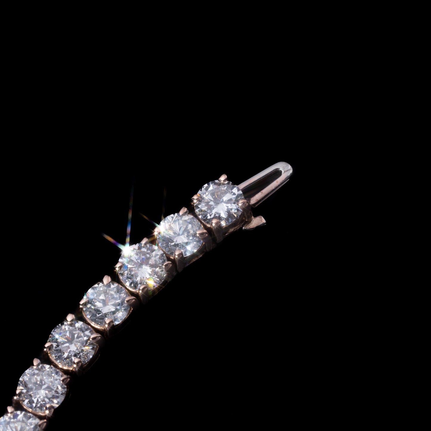 14k Rose Diamond Tennis Bracelet
