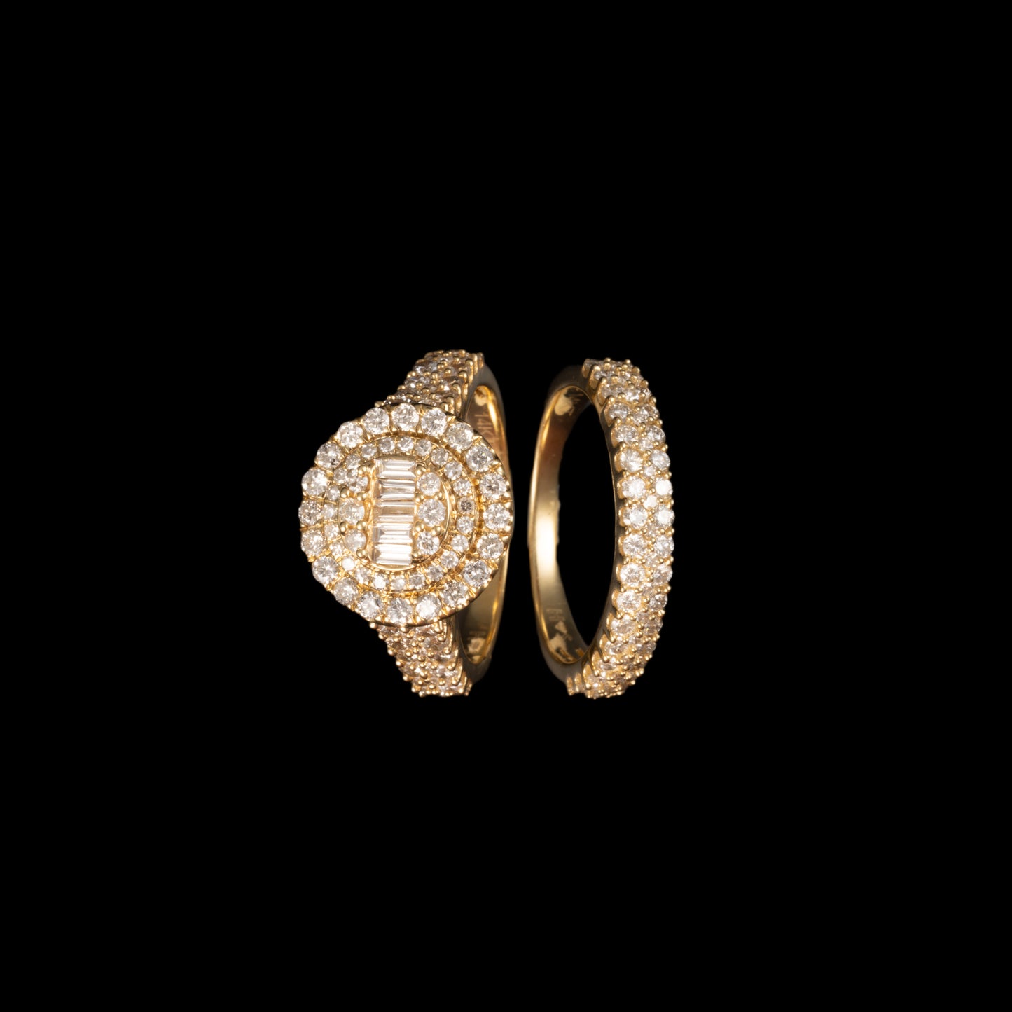 Golden Orbit Duo Ring