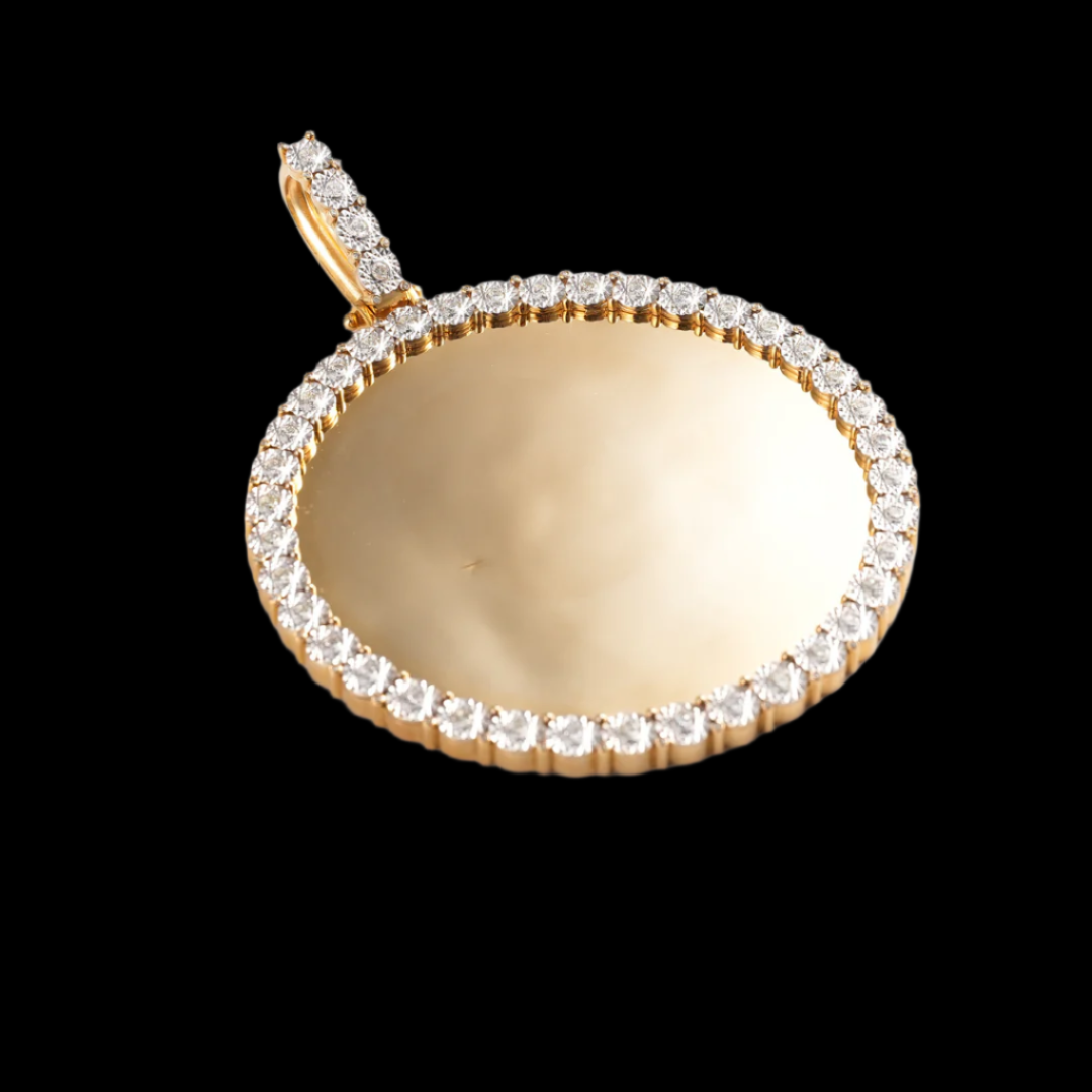 Custom Picture Pendant With Diamonds