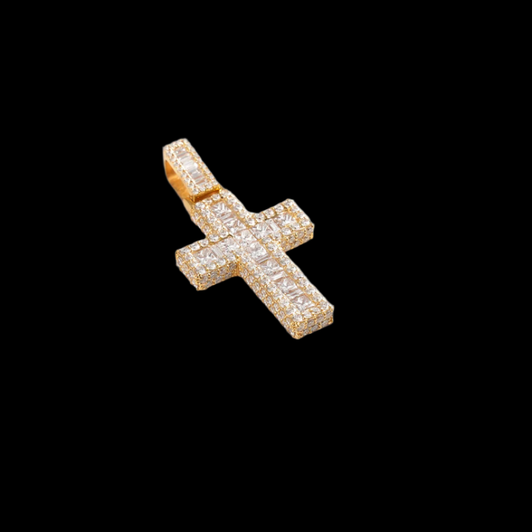 Diamond Cross with Baguettes