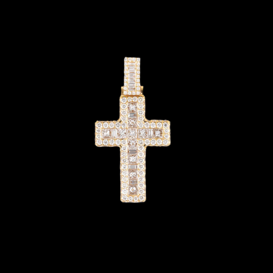 Diamond Cross with Baguettes
