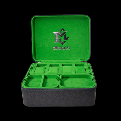 Miami Cuban Link Voyage Travel Jewelry Case - Grey Green