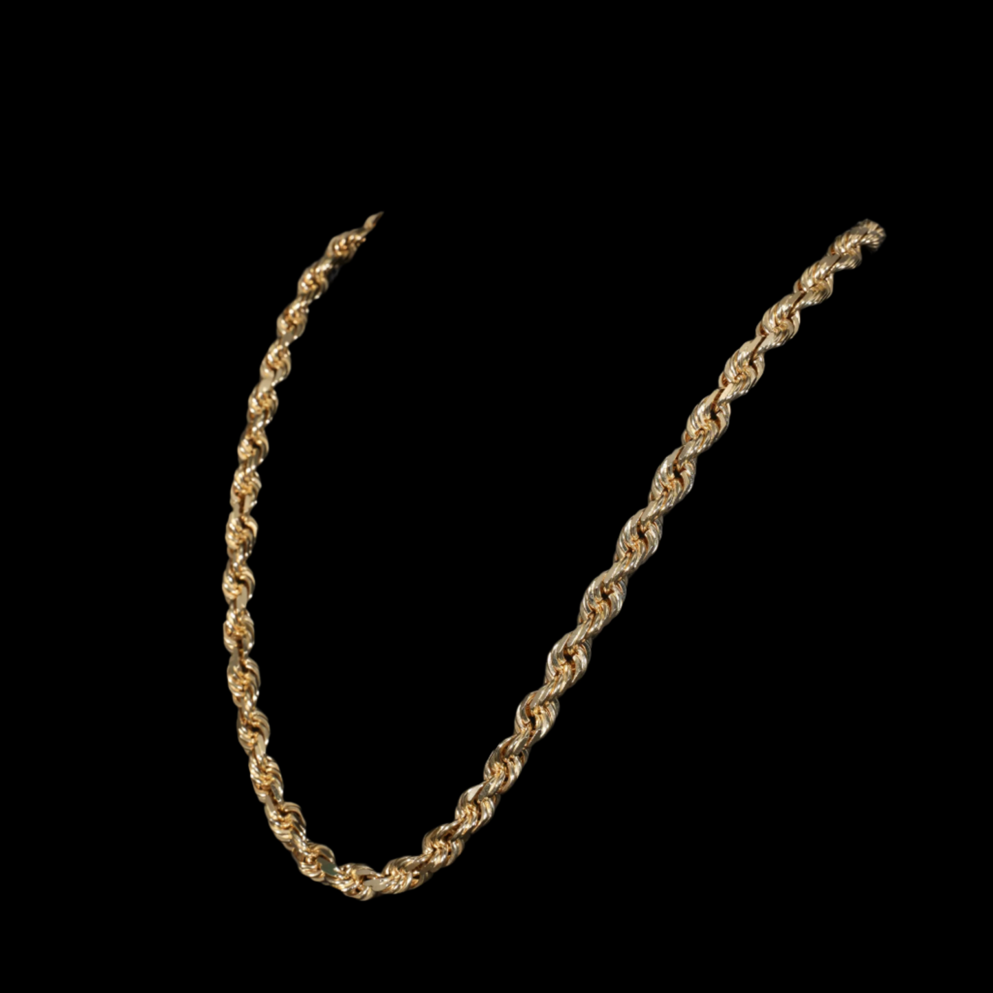 14k Yellow Gold 8mm Rope Chain