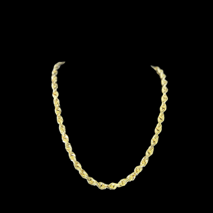 14k Yellow Gold 8mm Rope Chain