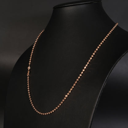 14k Rose Gold Mooncut Chain