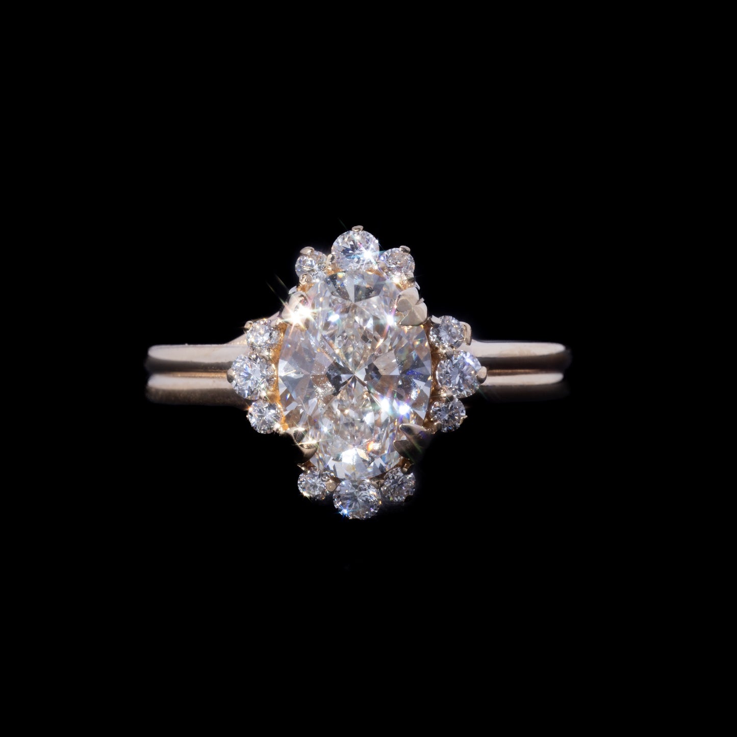 14k Yellow Gold 1.5ct Oval Shaped Engagement Ring