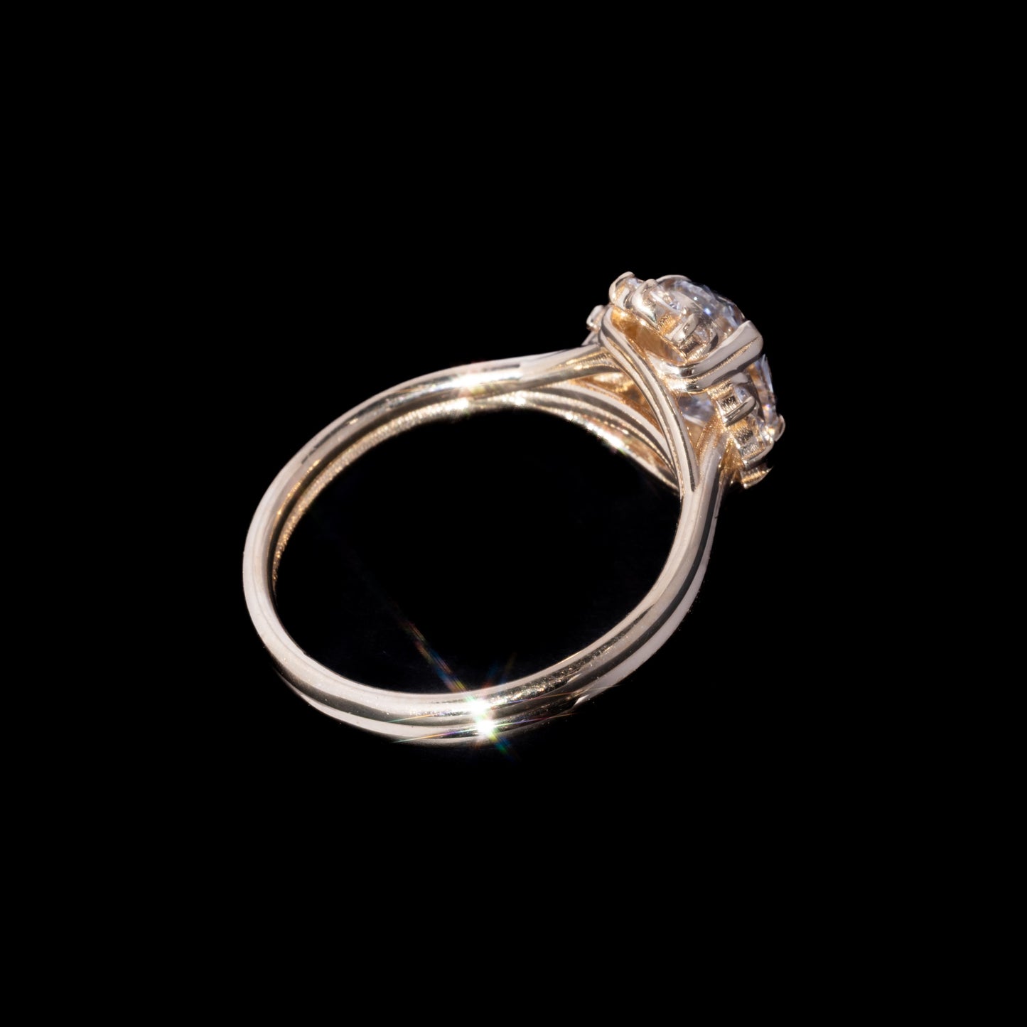 14k Yellow Gold 1.5ct Oval Shaped Engagement Ring