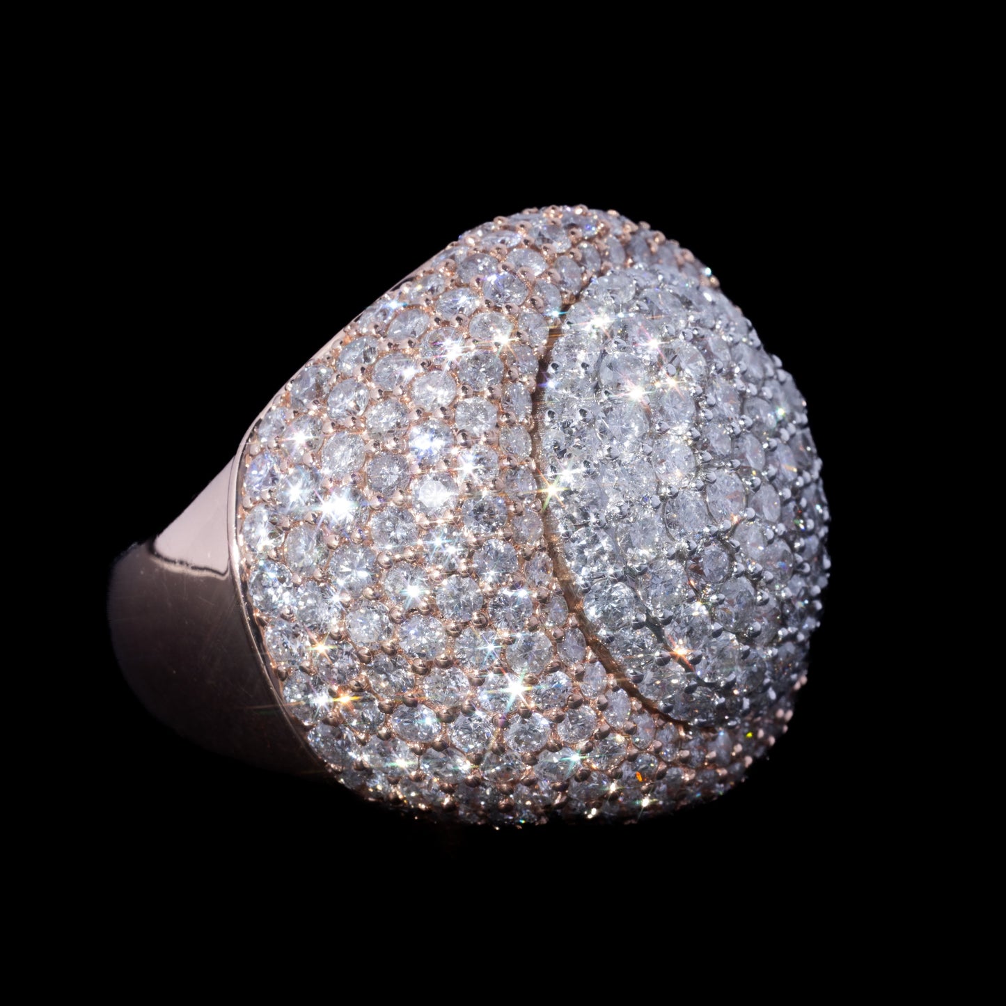 10k Rose/White Gold Jumbo Diamond Ring