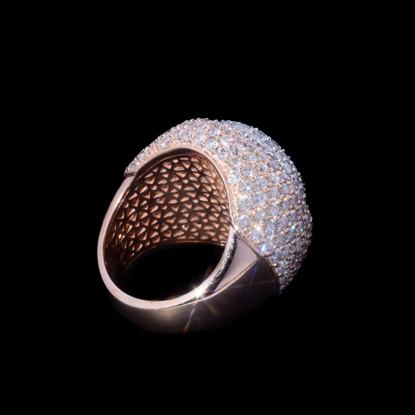 10k Rose/White Gold Jumbo Diamond Ring