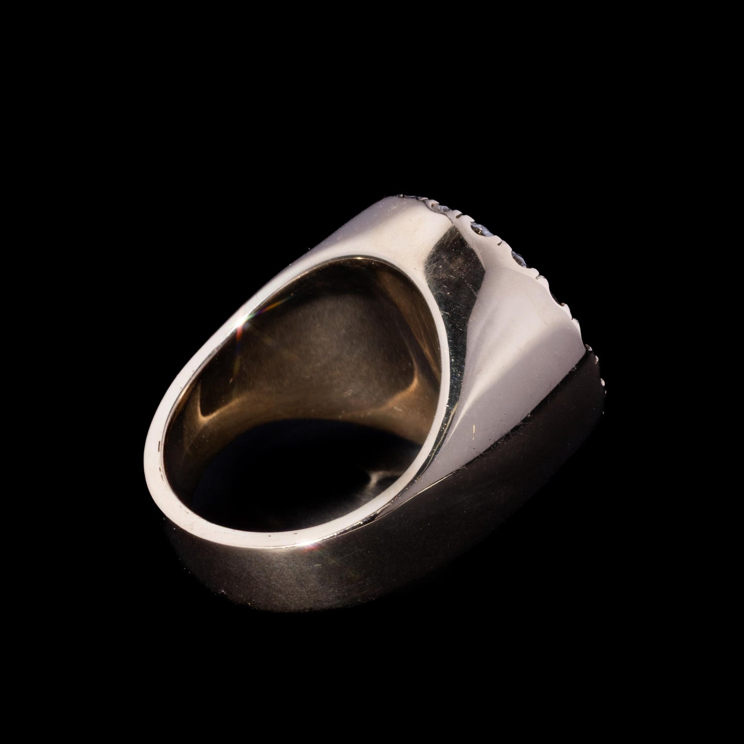 14k Yellow Gold Round Diamond Jumbo Ring