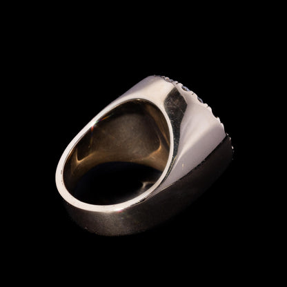 14k Yellow Gold Round Diamond Jumbo Ring