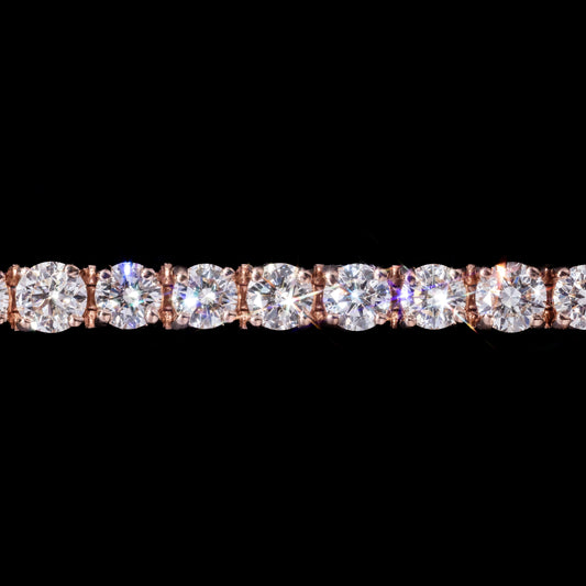 14k Rose Diamond Tennis Bracelet
