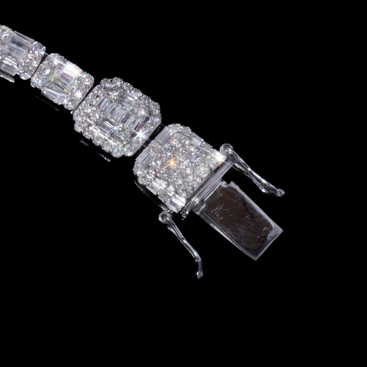 10k Baguette Diamond Tennis Bracelet