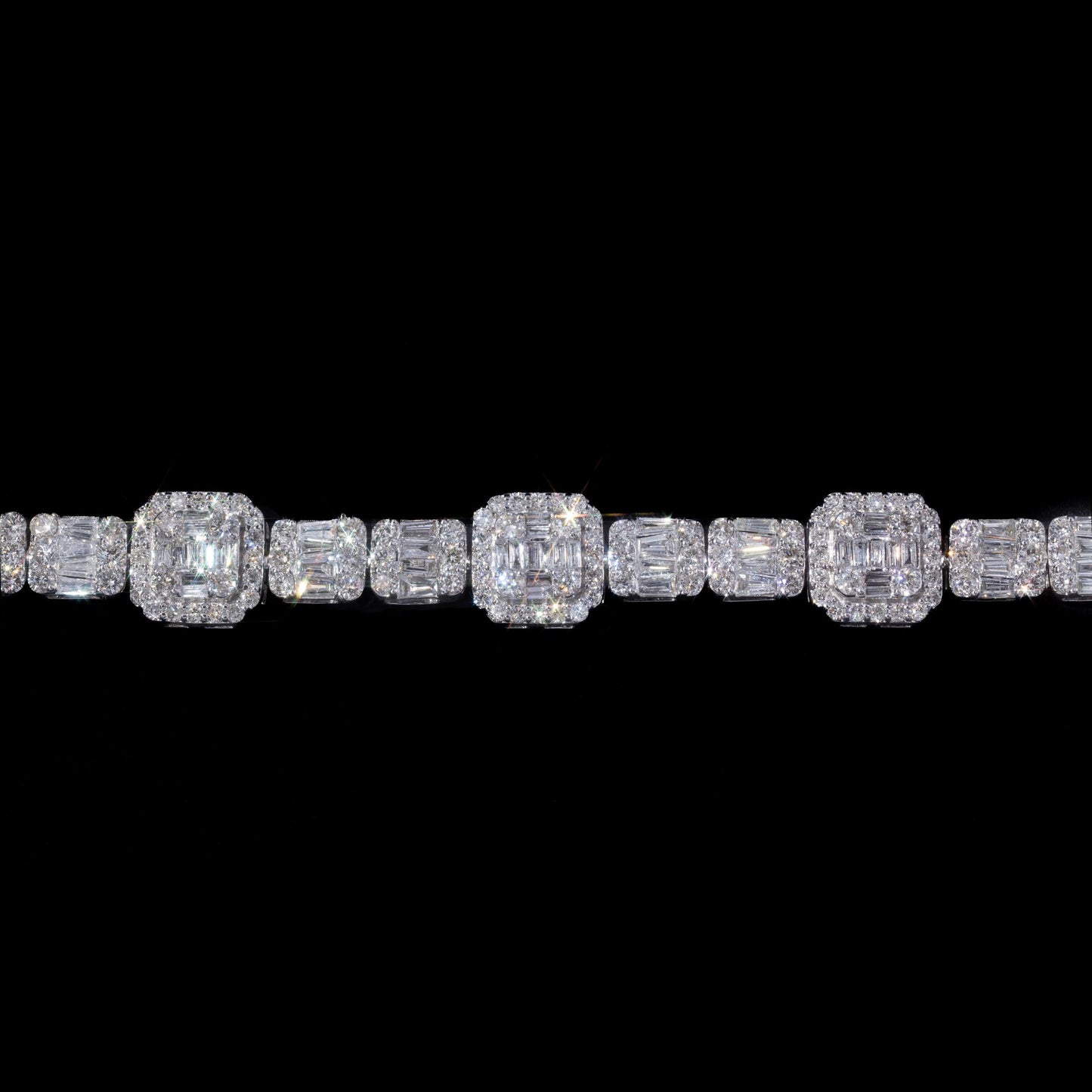 10k Baguette Diamond Tennis Bracelet
