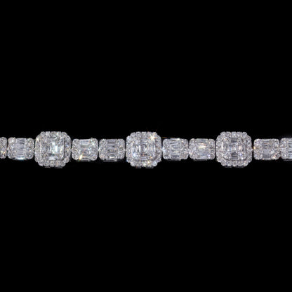 10k Baguette Diamond Tennis Bracelet