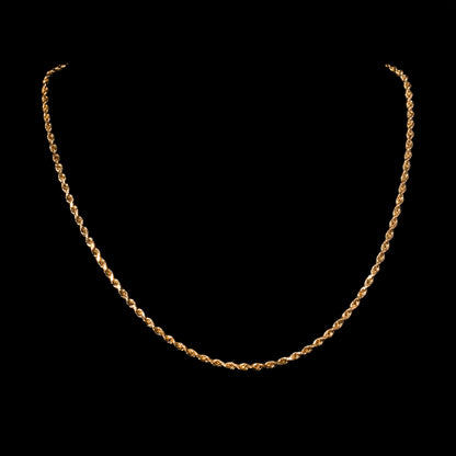 10k Yellow Gold 3mm Rope Chain
