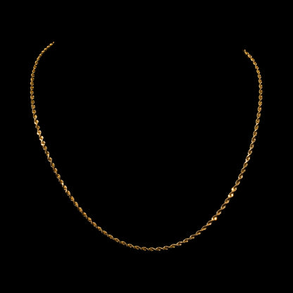 10k Yellow Gold 2.15mm Rope Chain