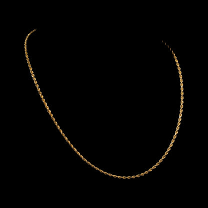 10k Yellow Gold 2.15mm Rope Chain