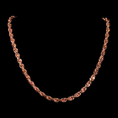 14k Rose Gold 7mm Rope Chain