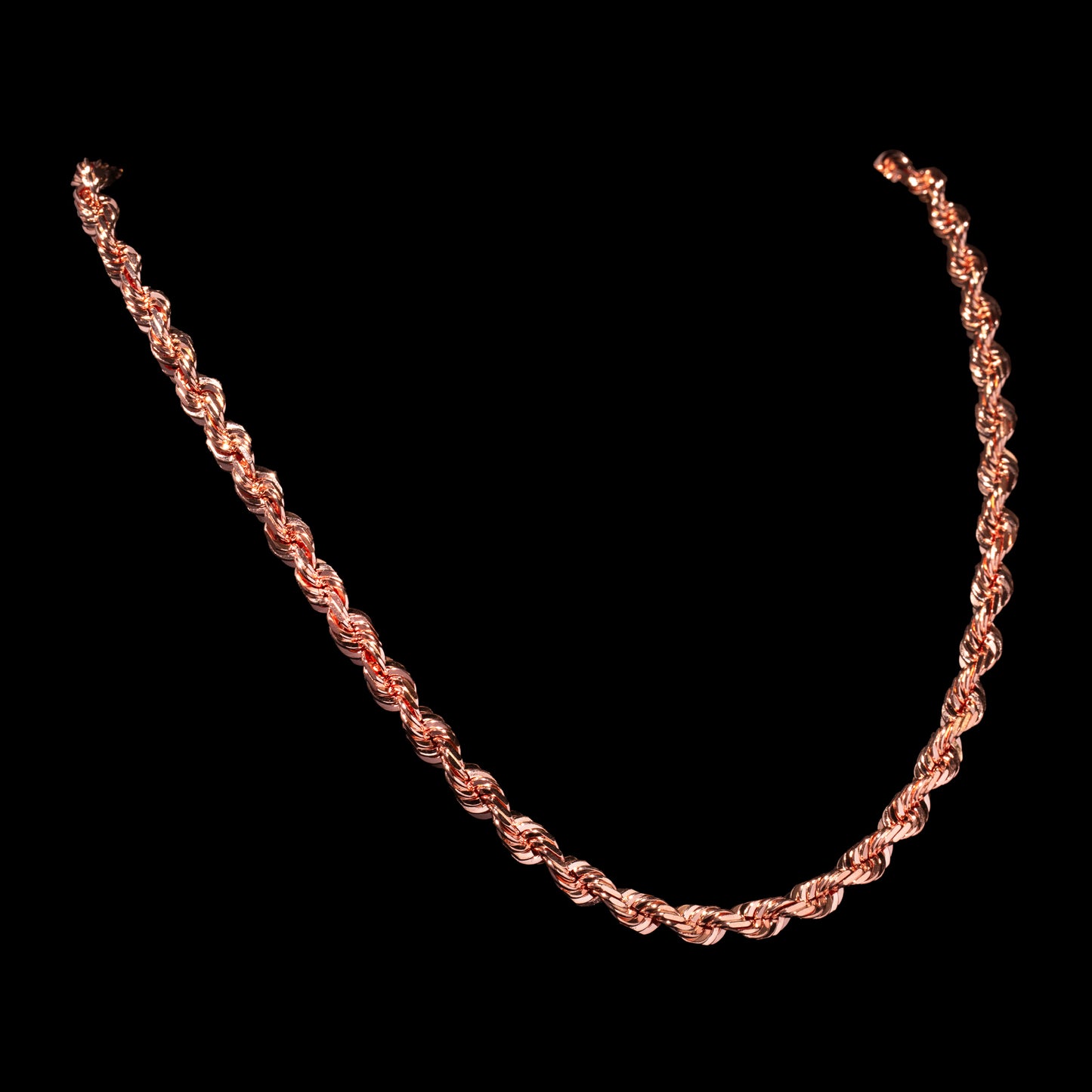 14k Rose Gold 7mm Rope Chain