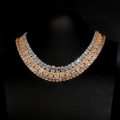 14KT WHITE GOLD  BAGUETTE TENNIS CHAIN
